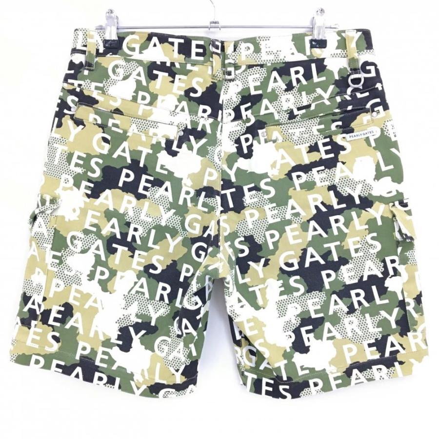 現行モデル　パーリーゲイツ　ハーフパンツ　総柄　迷彩　カモフラ　カモ柄　L〜XL PEARLY GATES（パーリーゲイツ） ハーフパンツ カーキ×ベージュ