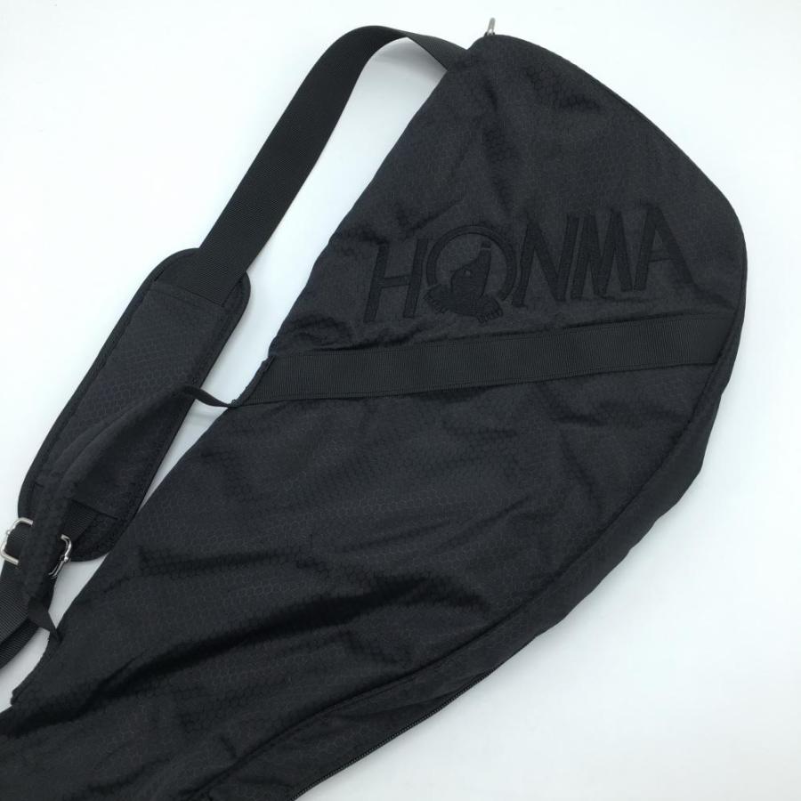 HONMA ゴルフバッグ 黒 ショルダーストラップ付き HONMA GOLF（本間ゴルフ） ホンマ クラブケース 黒 ロゴ刺しゅう