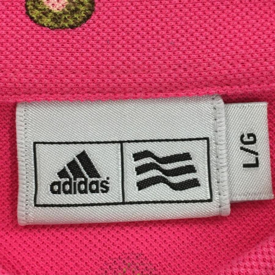 adidas（アディダス） 半袖ポロシャツ ピンク×グリーン キウイフルーツ