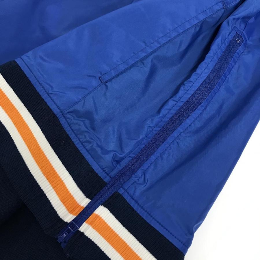 Champion（チャンピオン） ナイロンスニード ブルー×白 裏微起毛 V