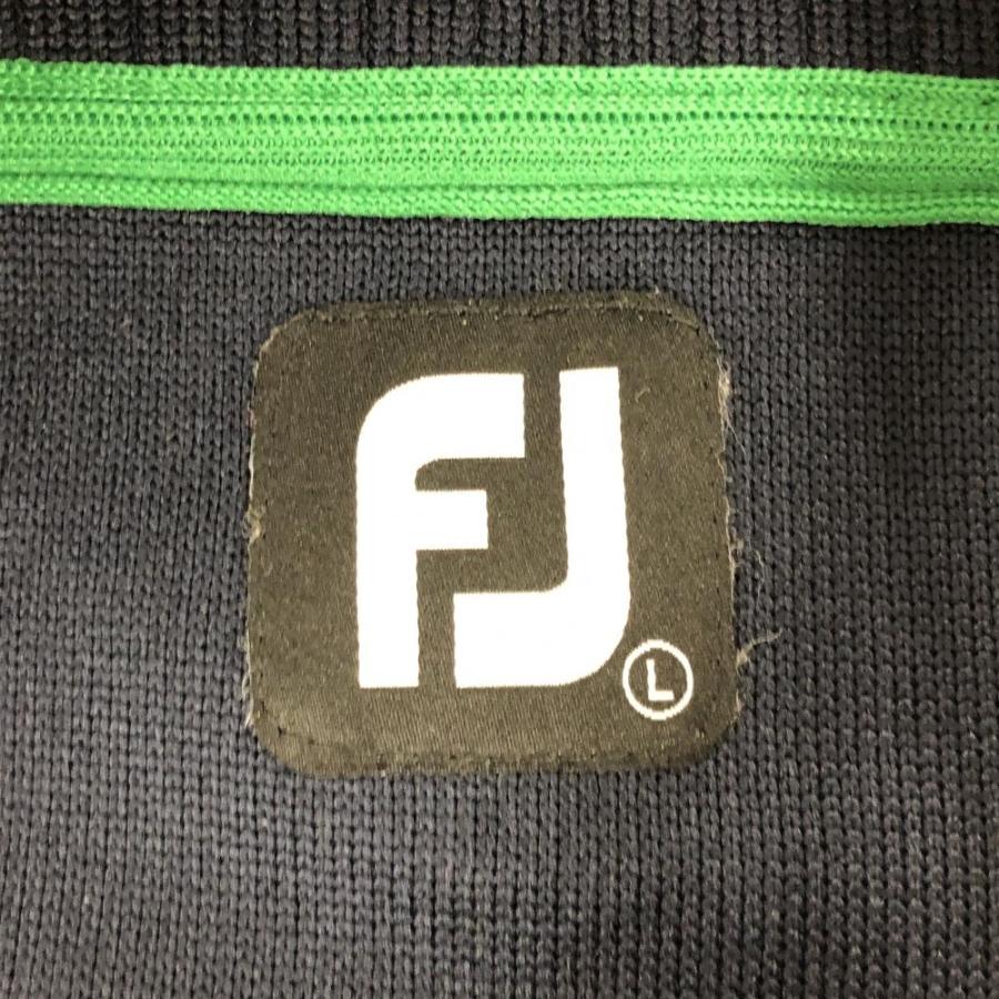 ◎極美品 FOOTJOY ゴルフ ニット ジップアップ レザー使い ロゴ刺繍L FootJoy（フットジョイ） 【美品】フットジョイ ニットジャケット