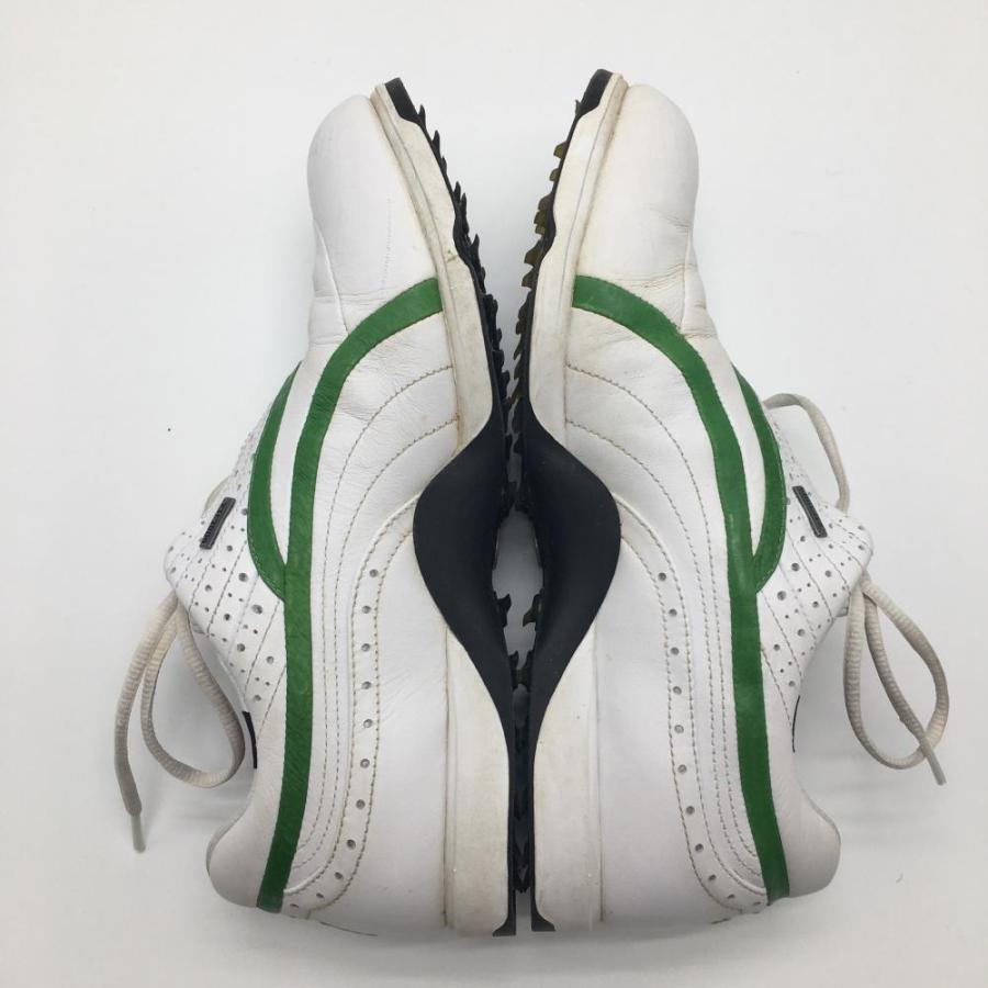 ゴルフ用シューズ PUMAホワイト/グリーン PUMA（プーマ） ゴルフシューズ 白×グリーン 一部パンチング GORETEX