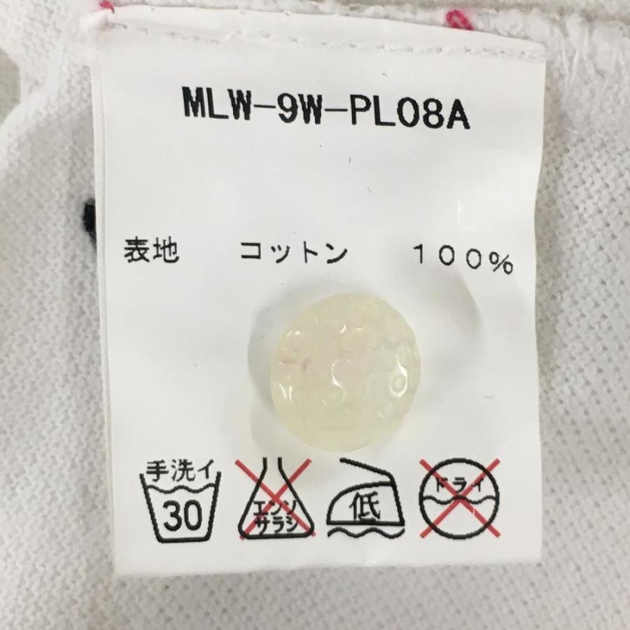 MARK&LONA（マークアンドロナ） 半袖ポロシャツ 白×黒 刺しゅう総柄