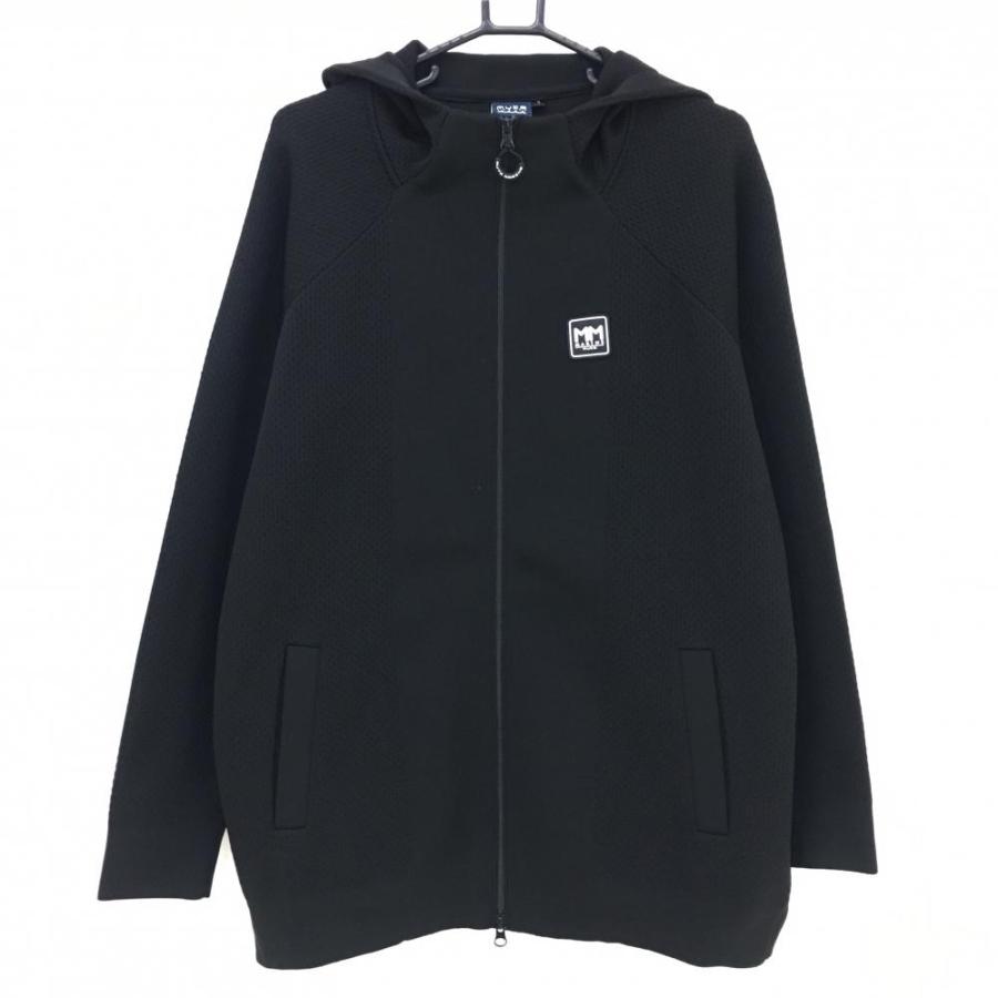 muta MARINE（ムータマリン） ニットジップパーカー 黒 バックロゴ