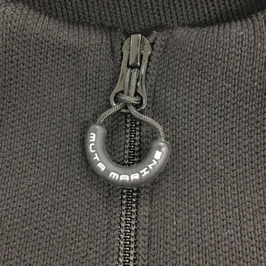 muta MARINE（ムータマリン） ニットジップパーカー 黒 バックロゴ