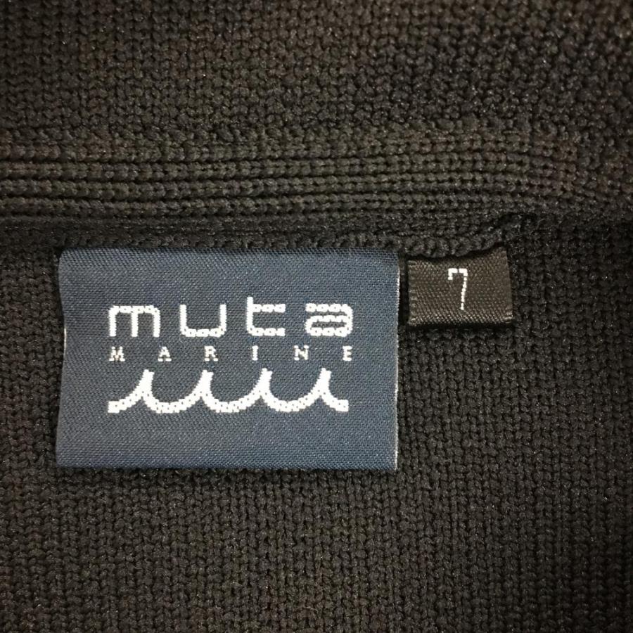muta MARINE（ムータマリン） ニットジップパーカー 黒 バックロゴ