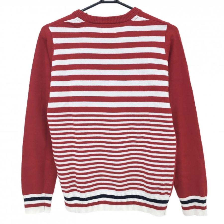 New Balance Golf（ニューバランスゴルフ） セーター レッド×白 背面