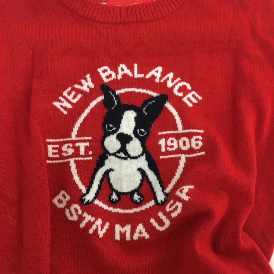 New Balance Golf（ニューバランスゴルフ） セーター レッド×白 背面