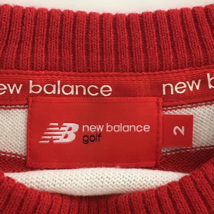 New Balance Golf（ニューバランスゴルフ） セーター レッド×白 背面