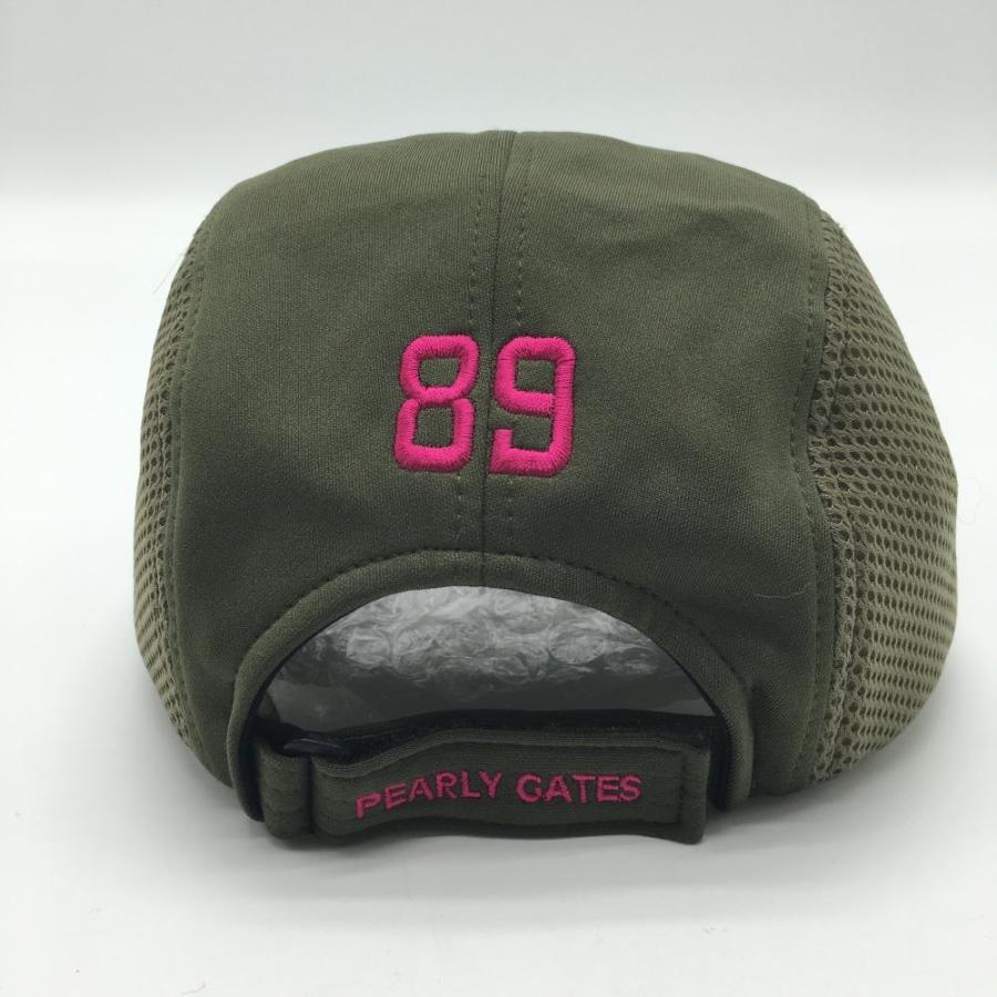 PEARLY GATES（パーリーゲイツ） キャップ ダークグリーン×ピンク 一部
