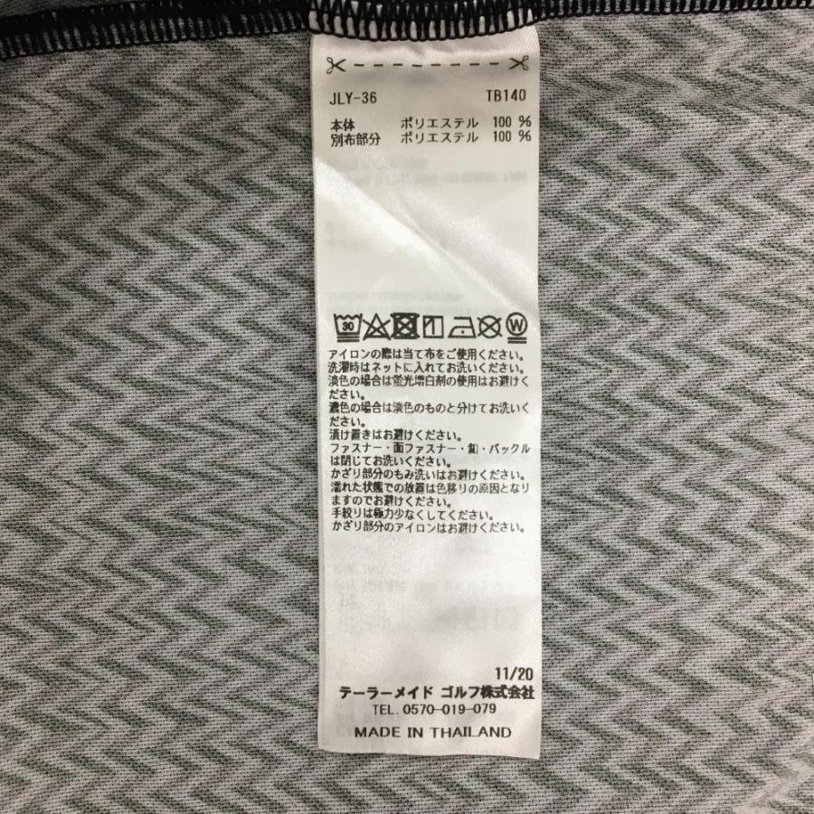 テーラーメイド:メンズ:Lサイズ:半袖ポロシャツ:グレー、黒 TaylorMade（テーラーメイド） 半袖ポロシャツ グレー×黒 ギザギザ柄