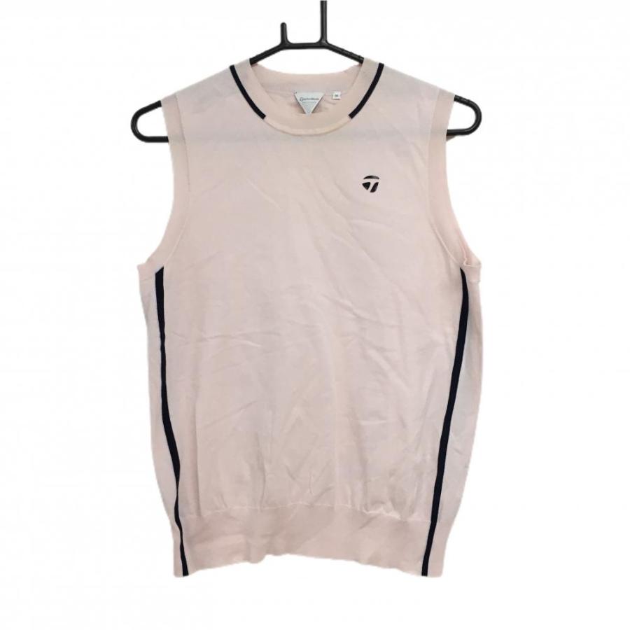 TaylorMade（テーラーメイド） ニットベスト ライトピンク×ネイビー