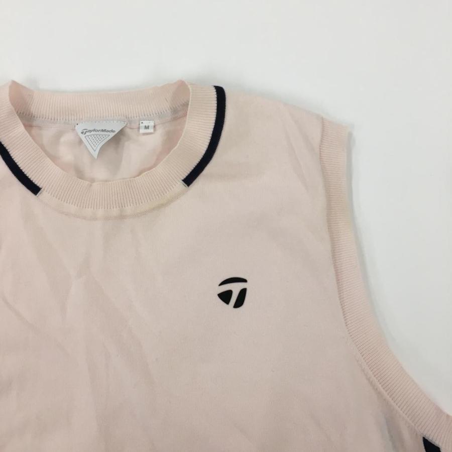 TaylorMade（テーラーメイド） ニットベスト ライトピンク×ネイビー