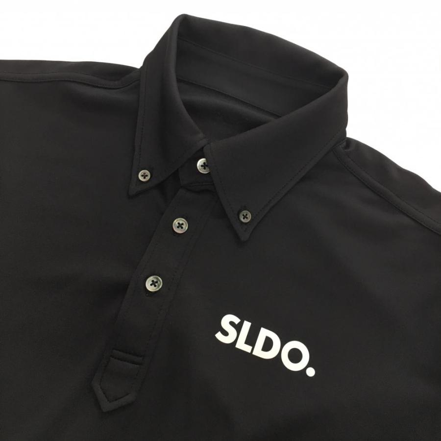 SLDO.（エスルド） 半袖ポロシャツ 黒 ボタンダウン メンズ M ゴルフ