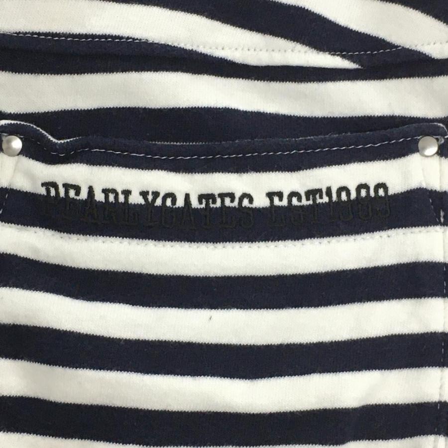 【新品】パーリーゲイツ ハーフパンツ ストレッチ ボーダー 型押しロゴ 4 新品】パーリーゲイツ ハーフパンツ ストレッチ ボーダー 型押しロゴ 4