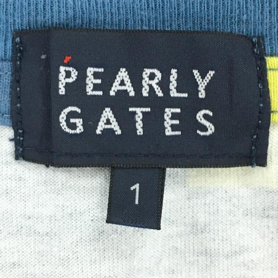 PEARLY GATES（パーリーゲイツ） 半袖ワンピース ブルー×イケロー ロゴ