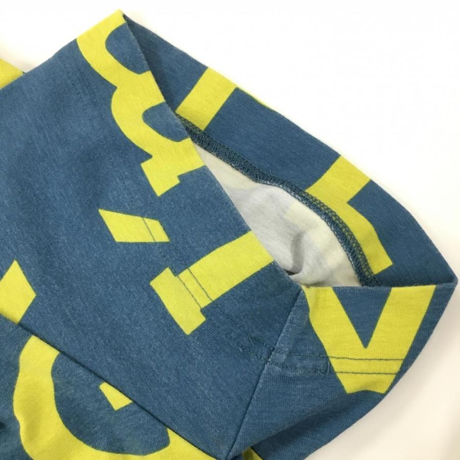 未使用パーリーゲイツ総柄ワンピース PEARLY GATES パーリーゲイツ 半袖ワンピース ブルー×イケロー ロゴ総