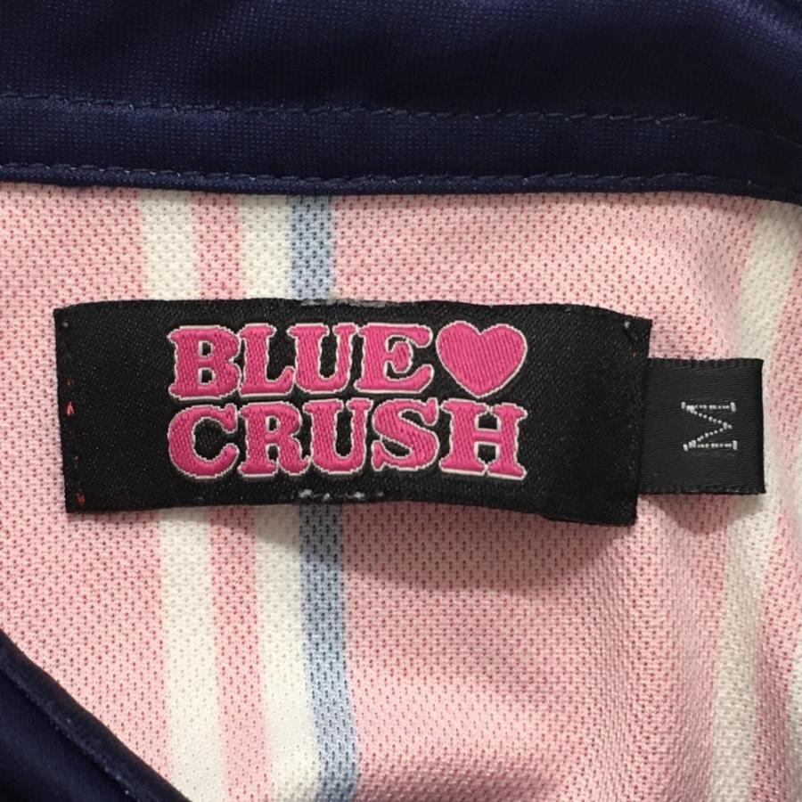 BLUE CRUSH（ブルークラッシュ） 半袖ポロシャツ レッド×白×ネイビー