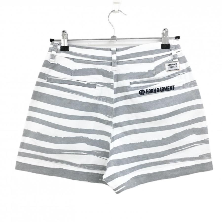 ホーンガーメント ショートパンツ 白×グレー ボーダー マークアンドロナ  レディース 38 ゴルフウェア 2022年モデル HORN GARMENT（新品）／SALE価格の画像
