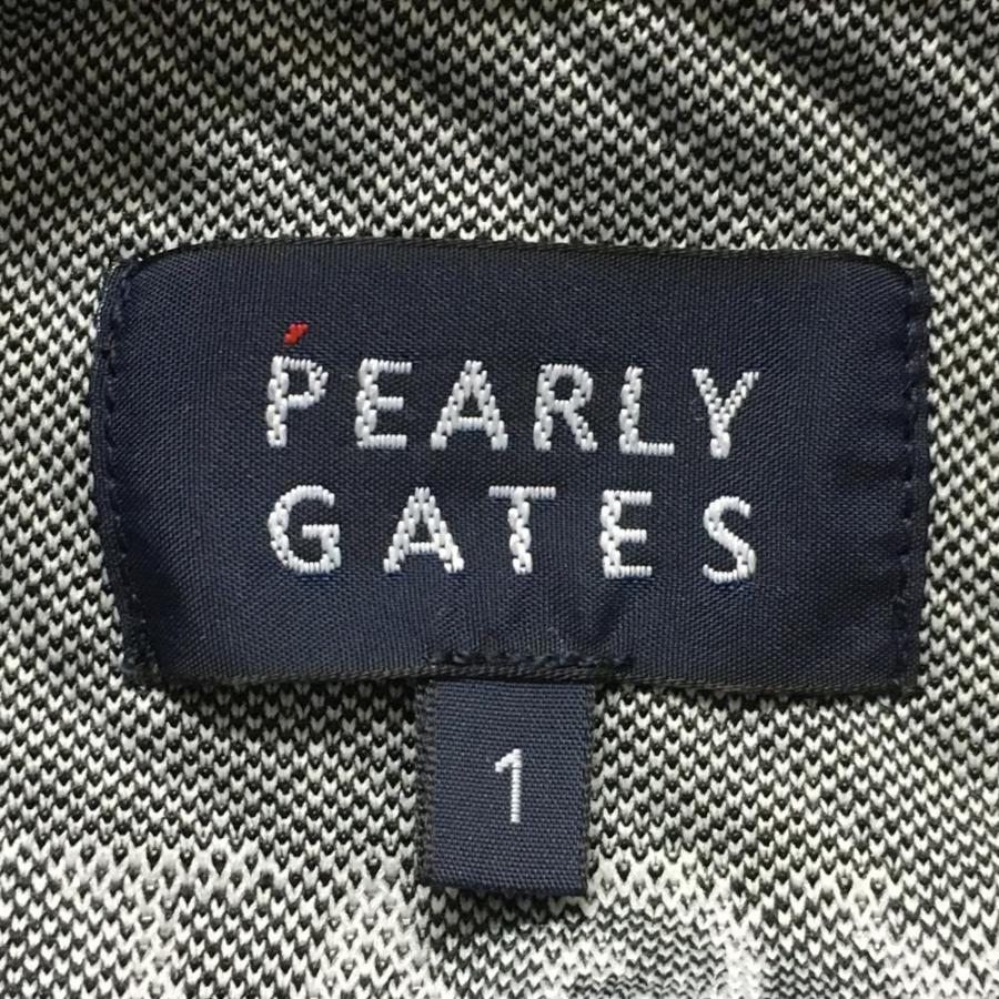PEARLY GATES（パーリーゲイツ） ジップパーカー 黒×白 ロゴ総柄