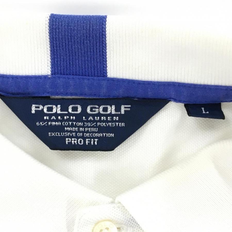 POLO GOLF ポロゴルフ 半袖ポロシャツ 白 ビッグポニー刺しゅう メンズ 