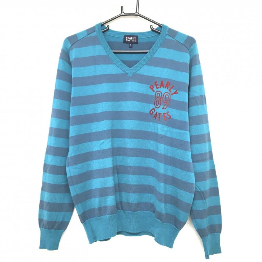 PEARLY GATES（パーリーゲイツ） セーター ブルーグリーン×グレー