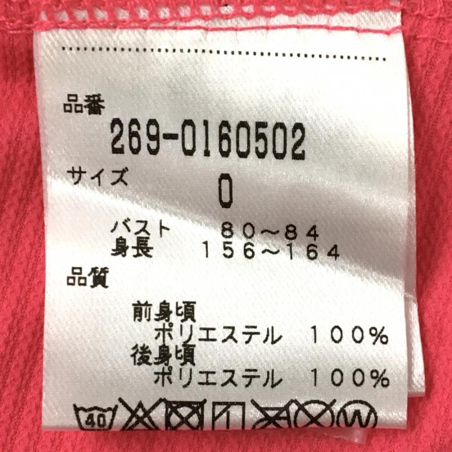 PGGパーリーゲイツ 半袖ポロシャツ 蛍光ピンク 吸汗速乾 UVカット レディース 0(S) ゴルフウェア PEARLY GATES（新品）／SALE価格の画像