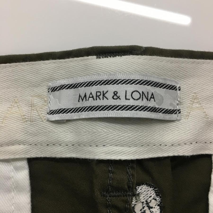 MARK&LONA（マークアンドロナ） パンツ カーキ×黒 スカル総柄刺しゅう
