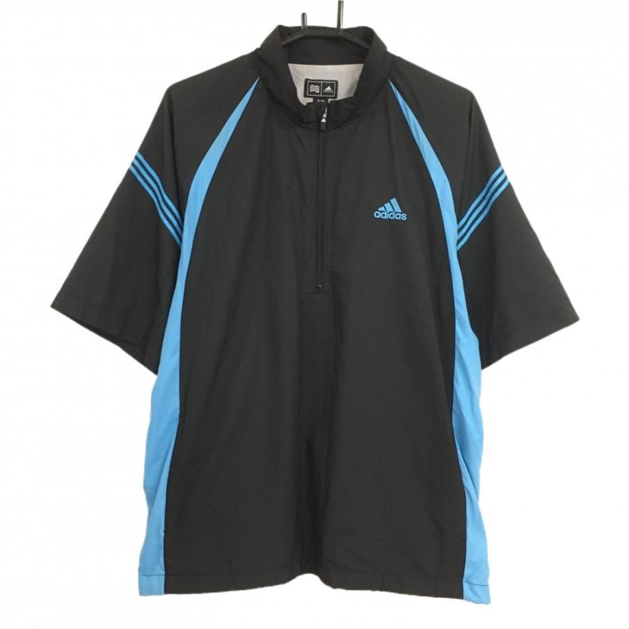 adidas Taylormadeダウンジャケット サイズO/XG adidas（アディダス） 半袖ジャケット 黒×ブルー 蓄熱裏地 メンズ O/XG