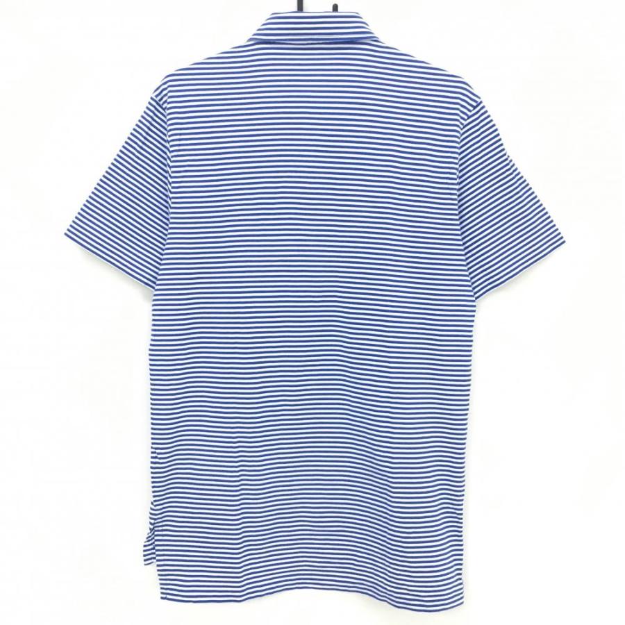POLO GOLF ポロゴルフ 半袖ポロシャツ ブルー×白 ボーダー 胸ポケット