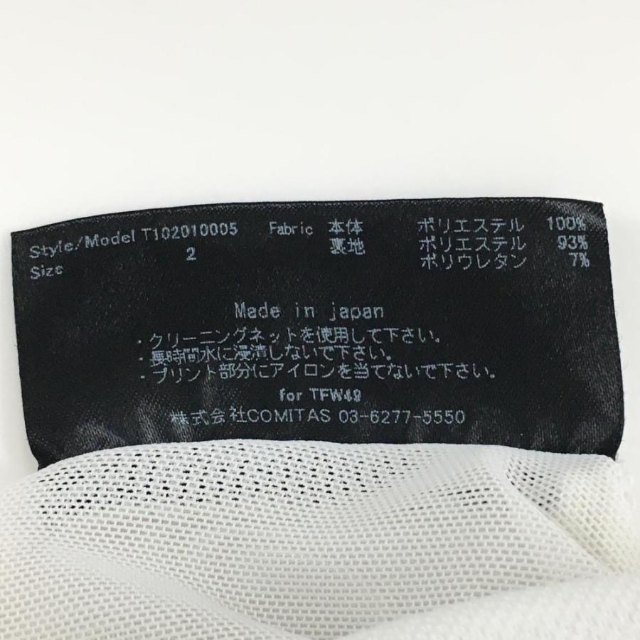 TFW49 ティーエフダブリュー 半袖ポロシャツ 白×ブルー バイカラー
