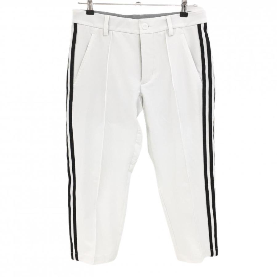adidas（アディダス） 半端丈パンツ 白×黒 サイド3ライン メンズ