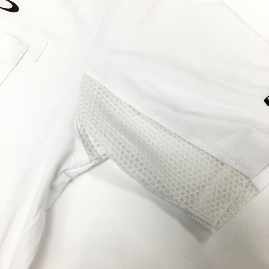 1085 未使用級　XL オークリー　ゴルフ　半袖　ポロシャツ　白　ボーダー 1085 未使用級XL オークリーゴルフ半袖ポロシャツ白ボーダー