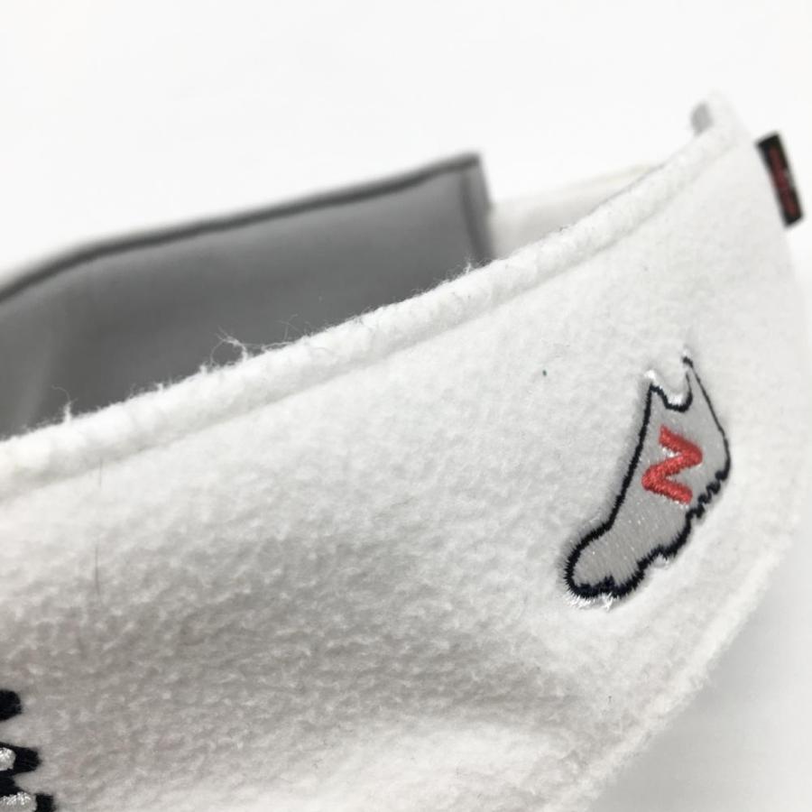 New Balance（ニューバランス） サンバイザー 白 微起毛 ロゴ刺しゅう