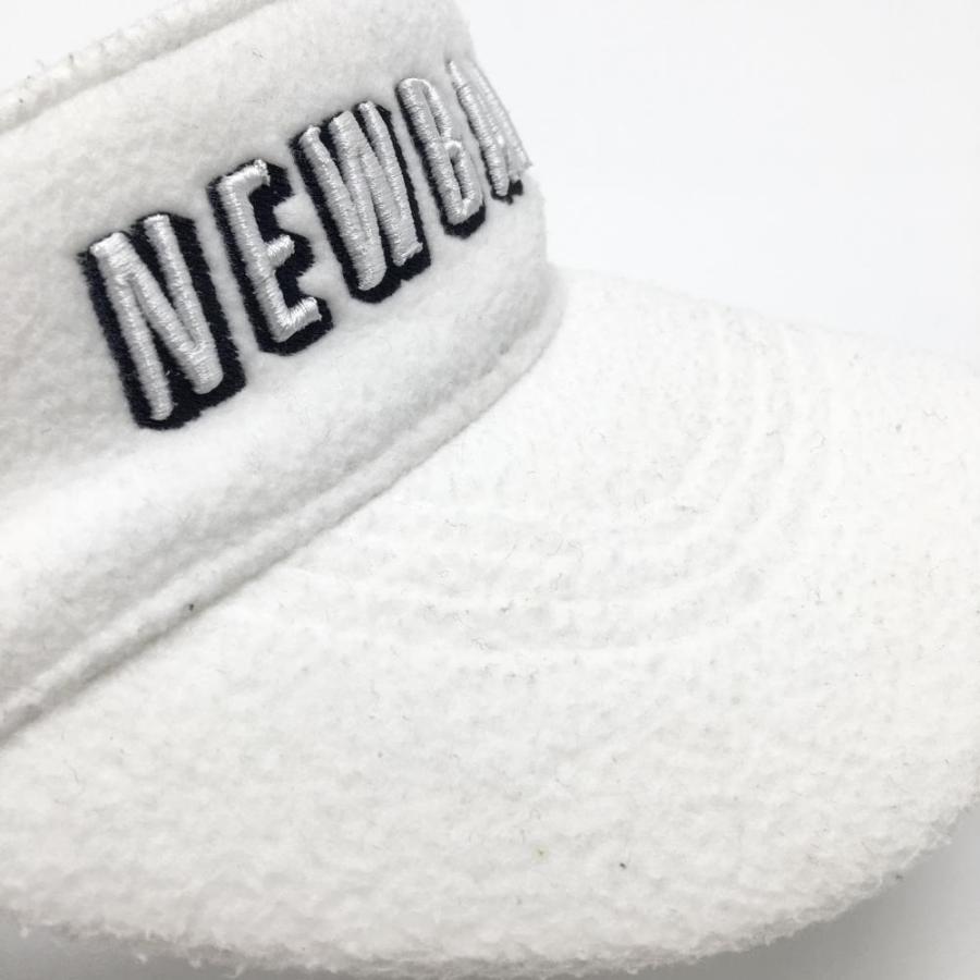New Balance（ニューバランス） サンバイザー 白 微起毛 ロゴ刺しゅう