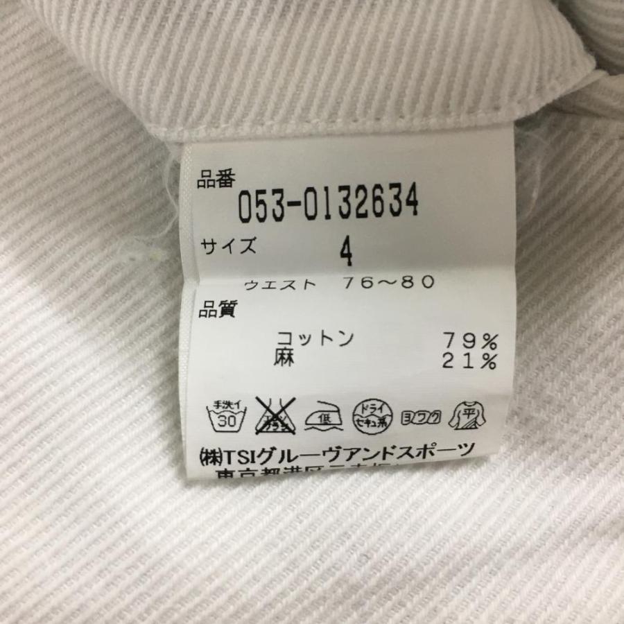 PEARLY GATES（パーリーゲイツ） ハーフパンツ 白 麻混 ウエスト裏斜め