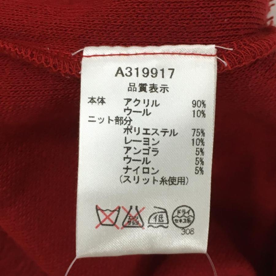 【 アルチビオ】 ニットセーター☆赤 archivio（アルチビオ） 【超美品】アルチビオ 襟付セーター レッド×白
