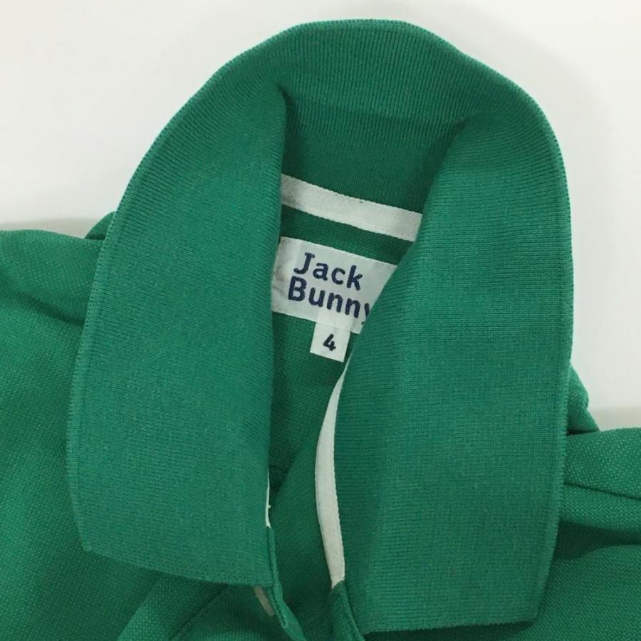 Jack Bunny!!（ジャックバニー） 半袖ポロシャツ グリーン×白 フロント