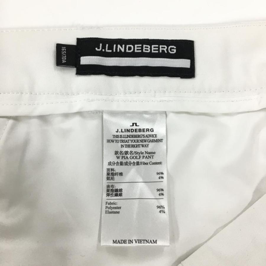 J.LINDEBERG（ジェイリンドバーグ） パンツ 白 ロゴ黒 ストレッチ