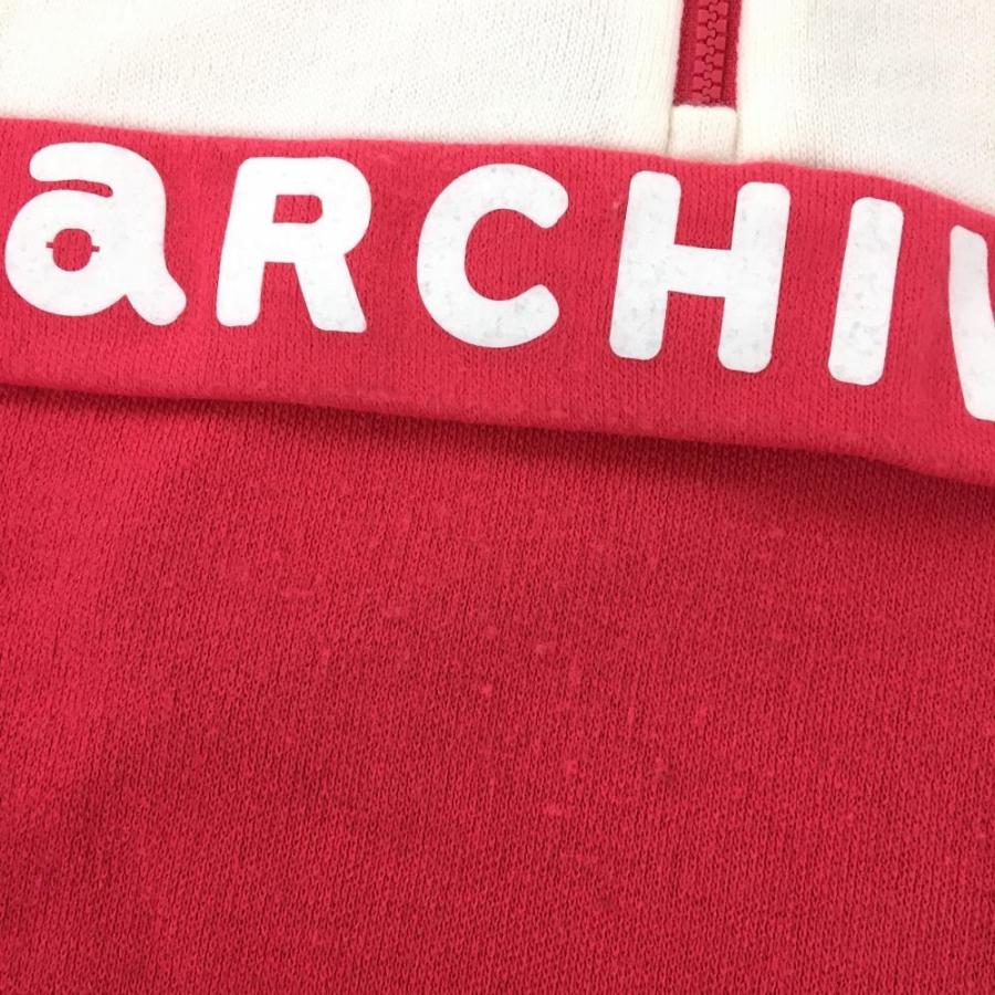 archivio アルチビオ ハイネックベスト ピンク×白 ウール混 ハーフ