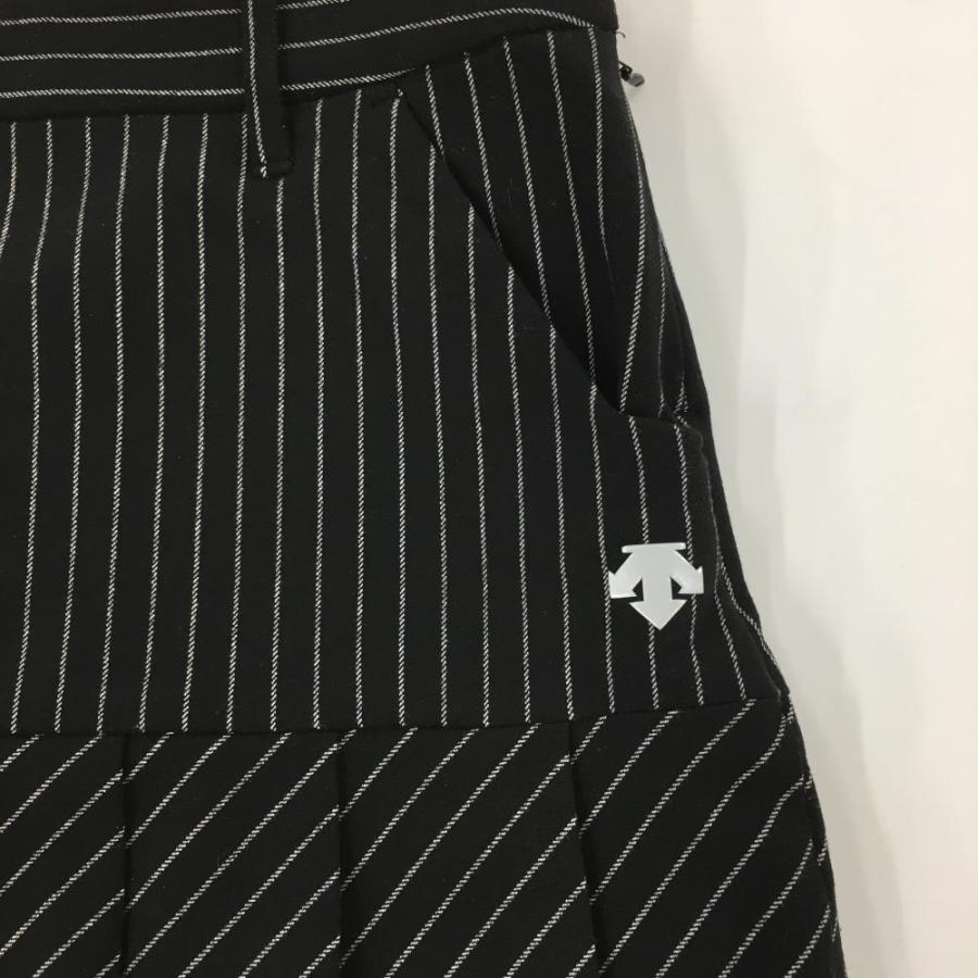 Descente レディース ゴルフスカート 黒/白デサント DESCENTE GOLF 【超美品】デサントゴルフ スカート 黒×白 ストライプ