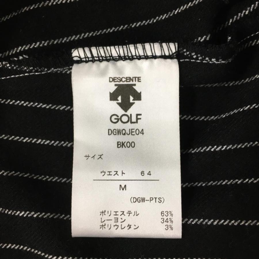Descente レディース ゴルフスカート 黒/白デサント DESCENTE GOLF 【超美品】デサントゴルフ スカート 黒×白 ストライプ