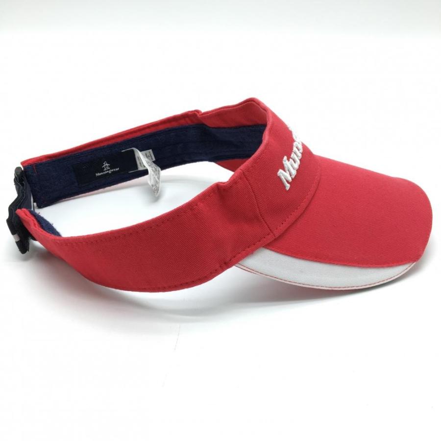 Munsingwear（マンシングウェア） サンバイザー レッド×白 ロゴ