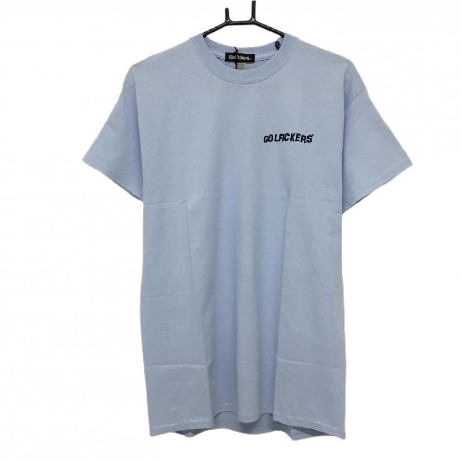 新品】ゴルフィッカーズ Tシャツ ライトブルー 後ビッグプリント