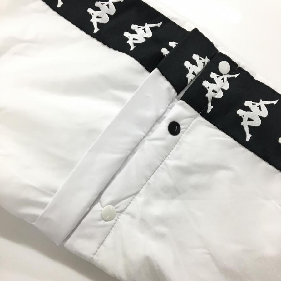 ブランド 中綿ジャケット メンズ カッパ Kappa 白 デタッチャブル ベスト 中綿ジャケット カッパ 【極美品2WAY】Kappa 長袖 裏 中綿入り メンズウェア