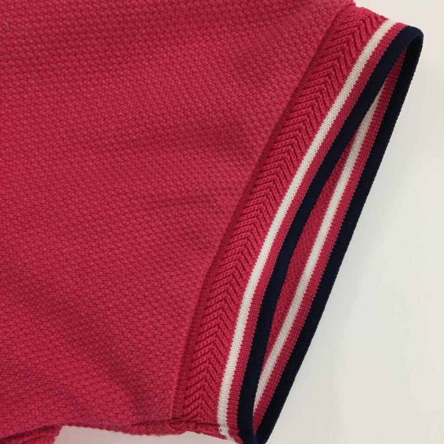 23区GOLF 【美品】23区ゴルフ 半袖ポロシャツ ピンク×ネイビー 襟袖口