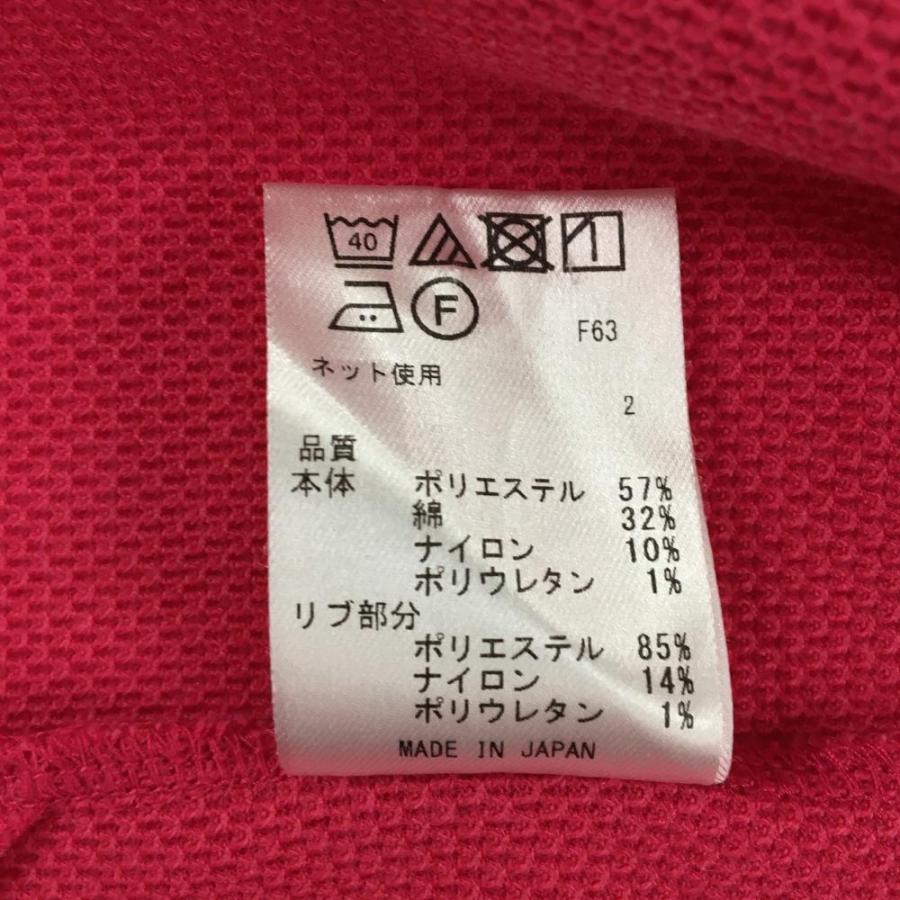 23区GOLF 【美品】23区ゴルフ 半袖ポロシャツ ピンク×ネイビー 襟袖口