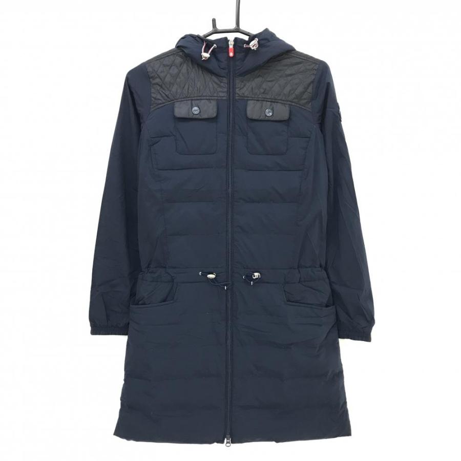 Munsingwear マンシングウェア ダウン ワンピース ゴルフ ネイビーM Munsingwear（マンシングウェア） ダウンワンピース ネイビー×黒 一部