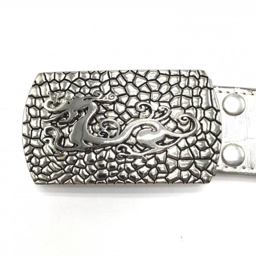 Dance With Dragon（ダンスウィズドラゴン） トップ式ベルト シルバー