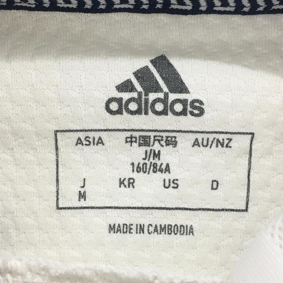 adidas（アディダス） 【美品】アディダス パーカー 白×ネイビー 一部3